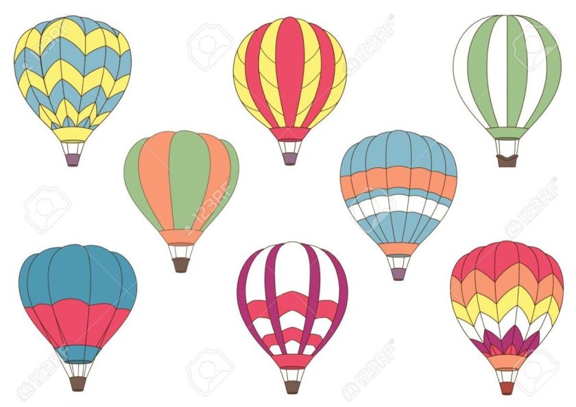 Воздушный шар с корзиной рисунок