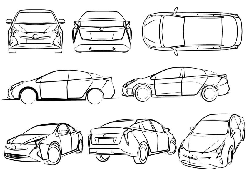 Машина спереди стаффаж