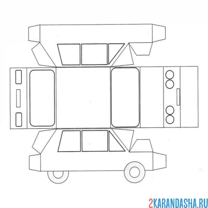 Развертка машины для детей