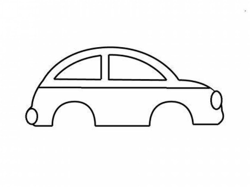 Трафарет машины без колес