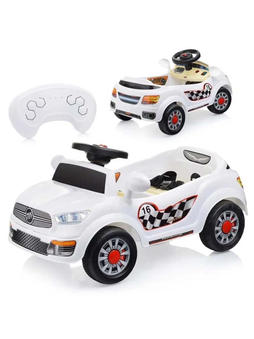 Детский электромотоцикл Rocket ,1 мотор 20 Вт, белый