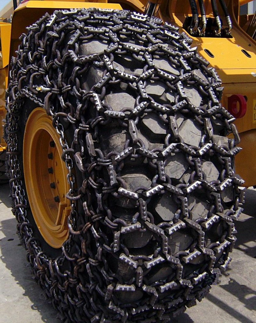 Цепи противоскольжения на КРАЗ лаптежник