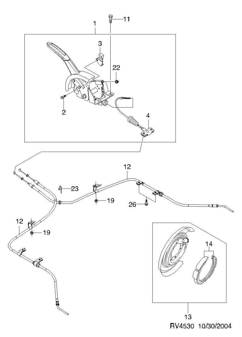 Эпика датчик стояночного тормоза