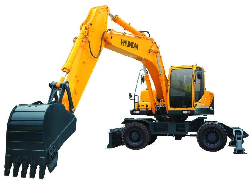 Экскаватор полноповоротный колесный Hyundai r210w-9s