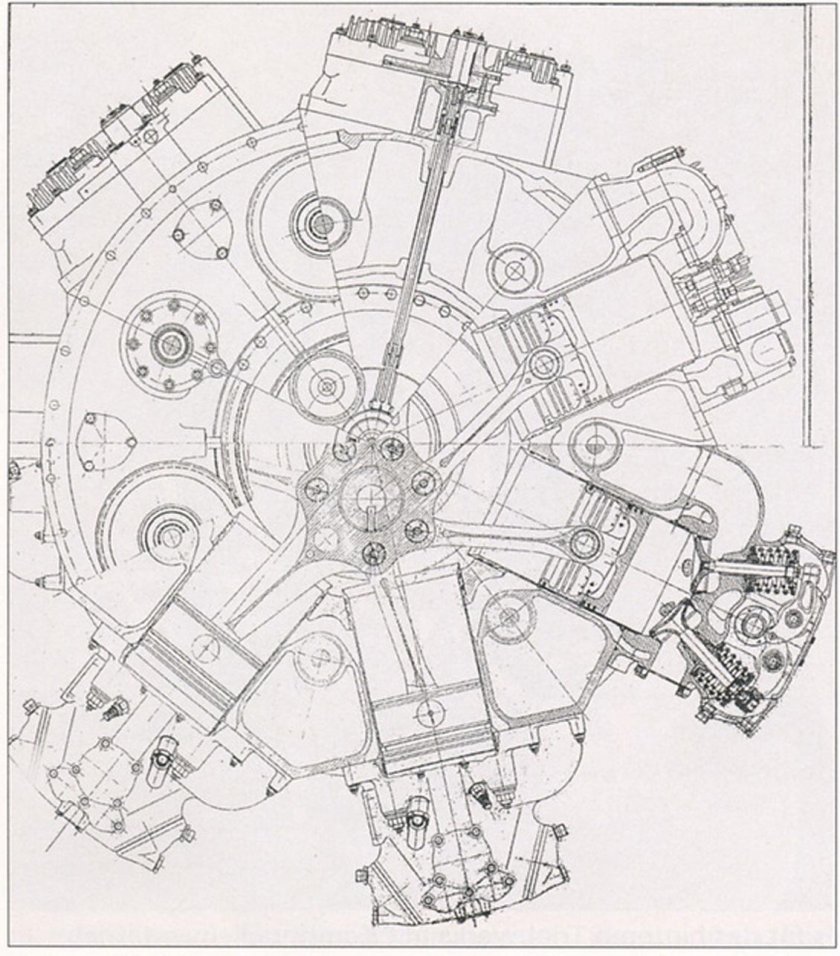 Чертеж цилиндра двигателя