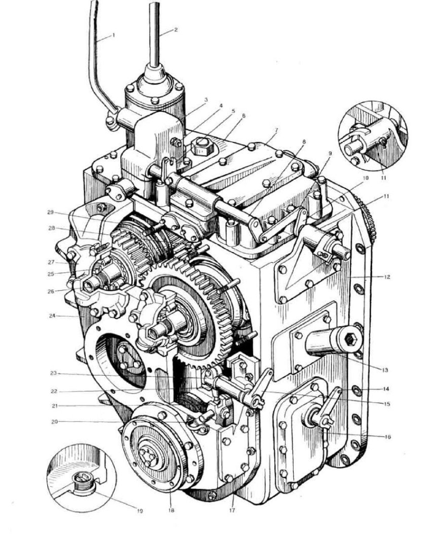 Коробка передач грейдера ДЗ 98 схема