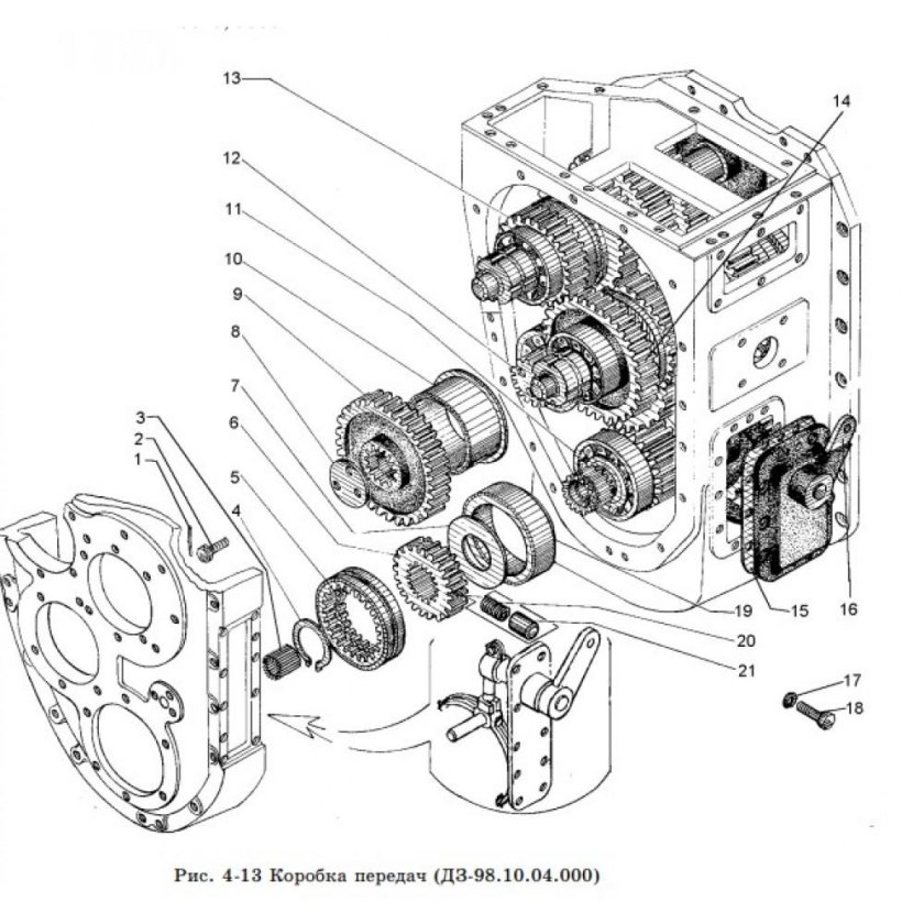Коробка передач ДЗ 98 схема