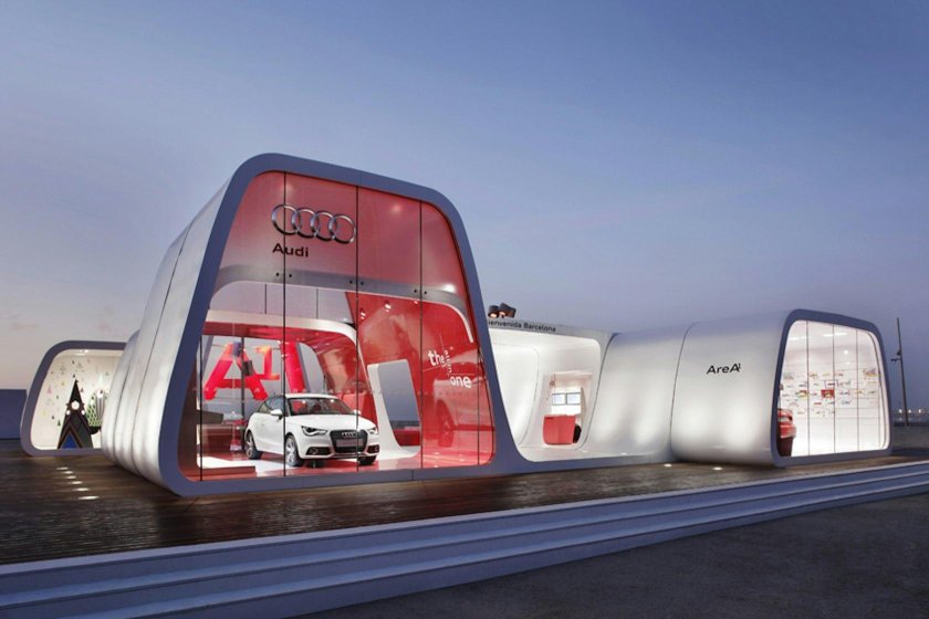 Выставочный павильон для автомобилей