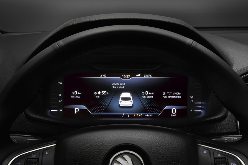 Цифровая приборная панель Шкода Карок