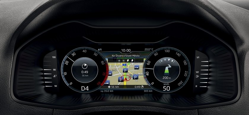 Цифровая панель Шкода Карок