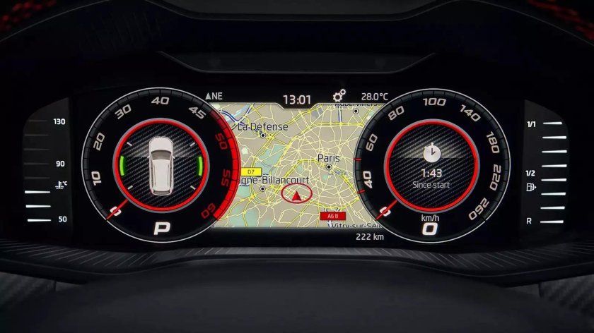 Цифровая приборная панель Шкода Кодиак