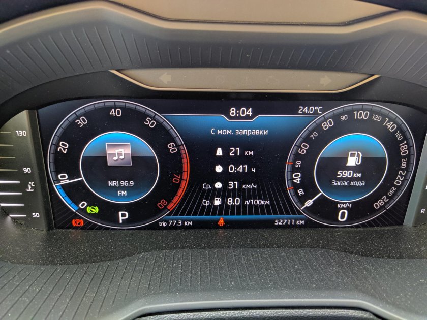 Цифровая панель приборов Шкода Кодиак