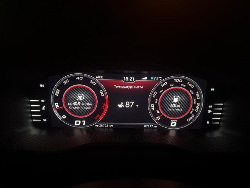 Цифровая приборная панель Skoda