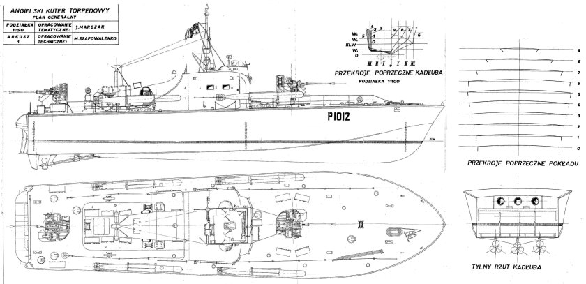 Артиллерийский катер MGB чертежи