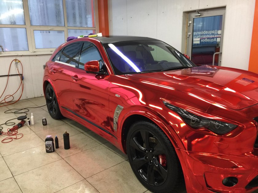 Инфинити fx37 красный зеркальный