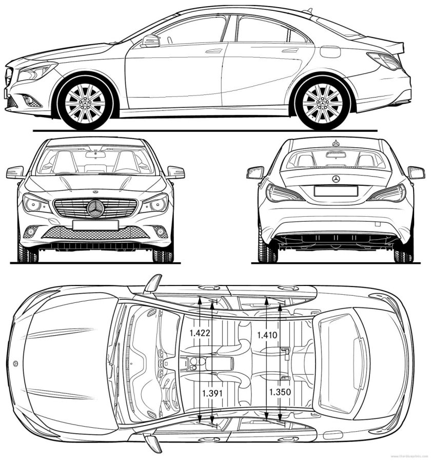 Мерседес Бенц с180 чертеж