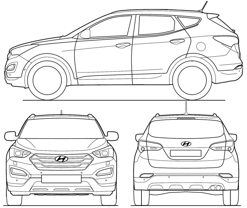 Hyundai Tucson чертеж