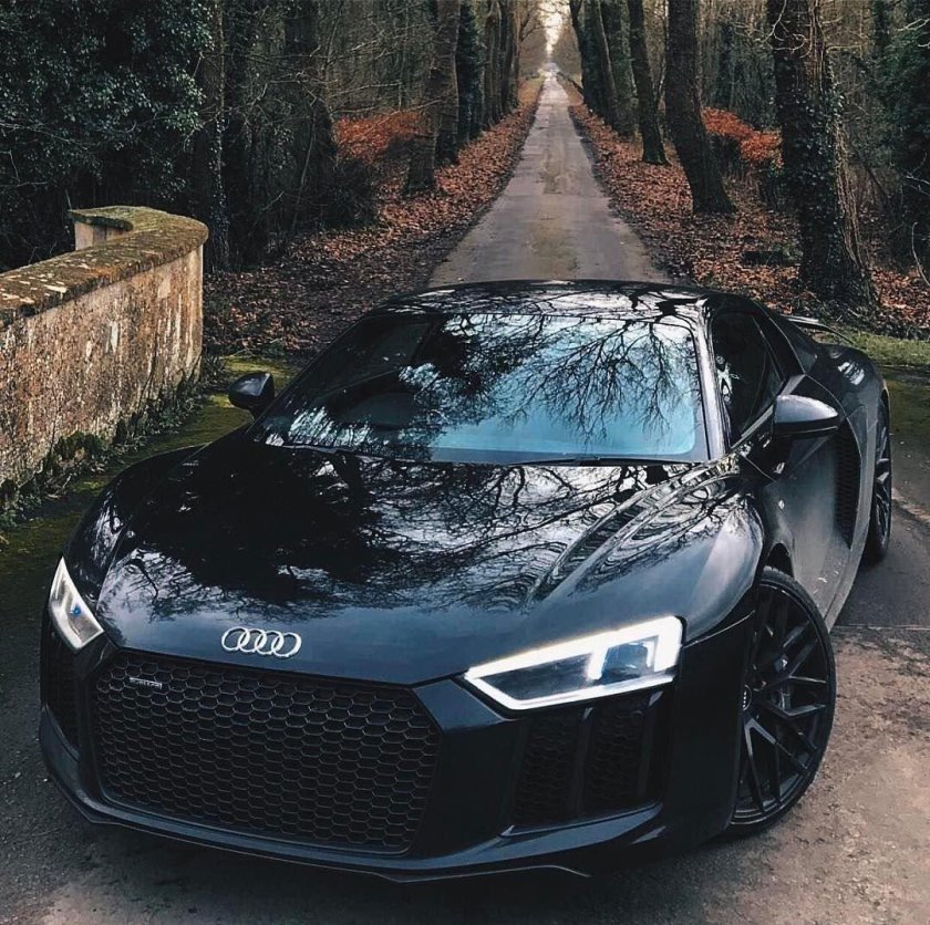 Ауди r8 черная Эстетика