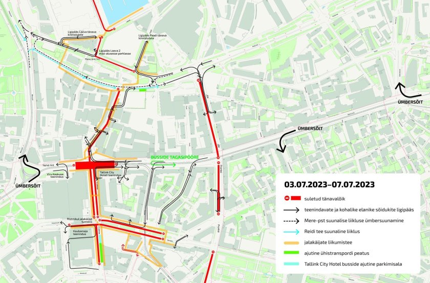 Карта трамвая Таллинна