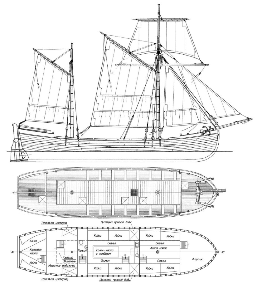 Дубель шлюпка Якутск чертежи