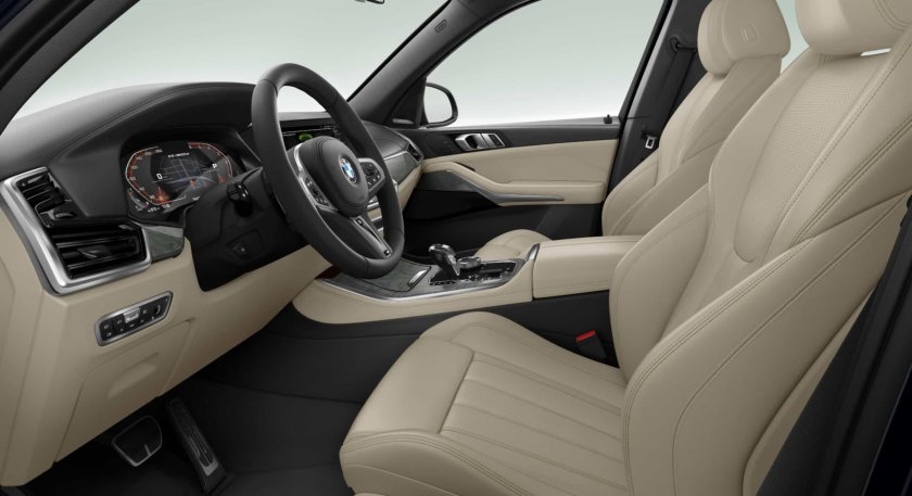 BMW x5 белый салон