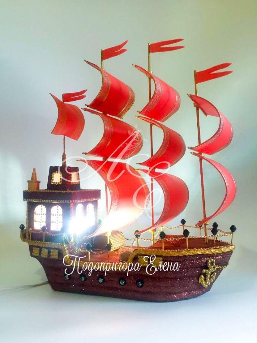 Парусник из изолона