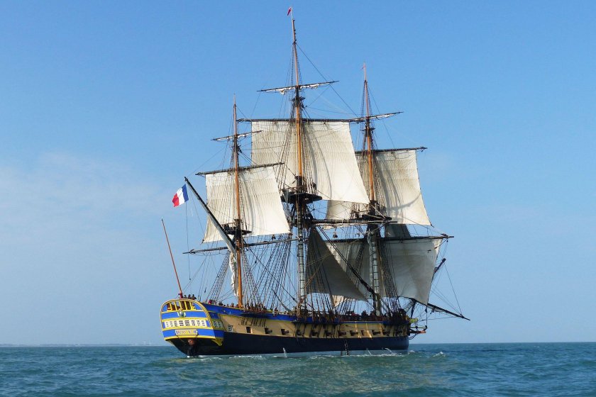 Французский парусный Фрегат Hermione