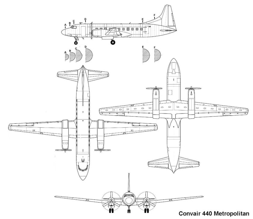Самолет АН-12 чертеж