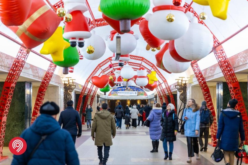 Украшение метро Трубная