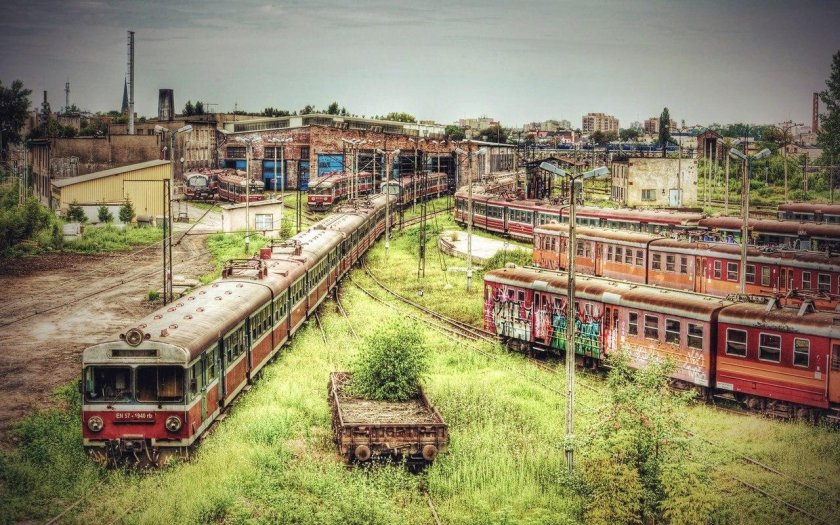 Заброшенное депо железная дорога