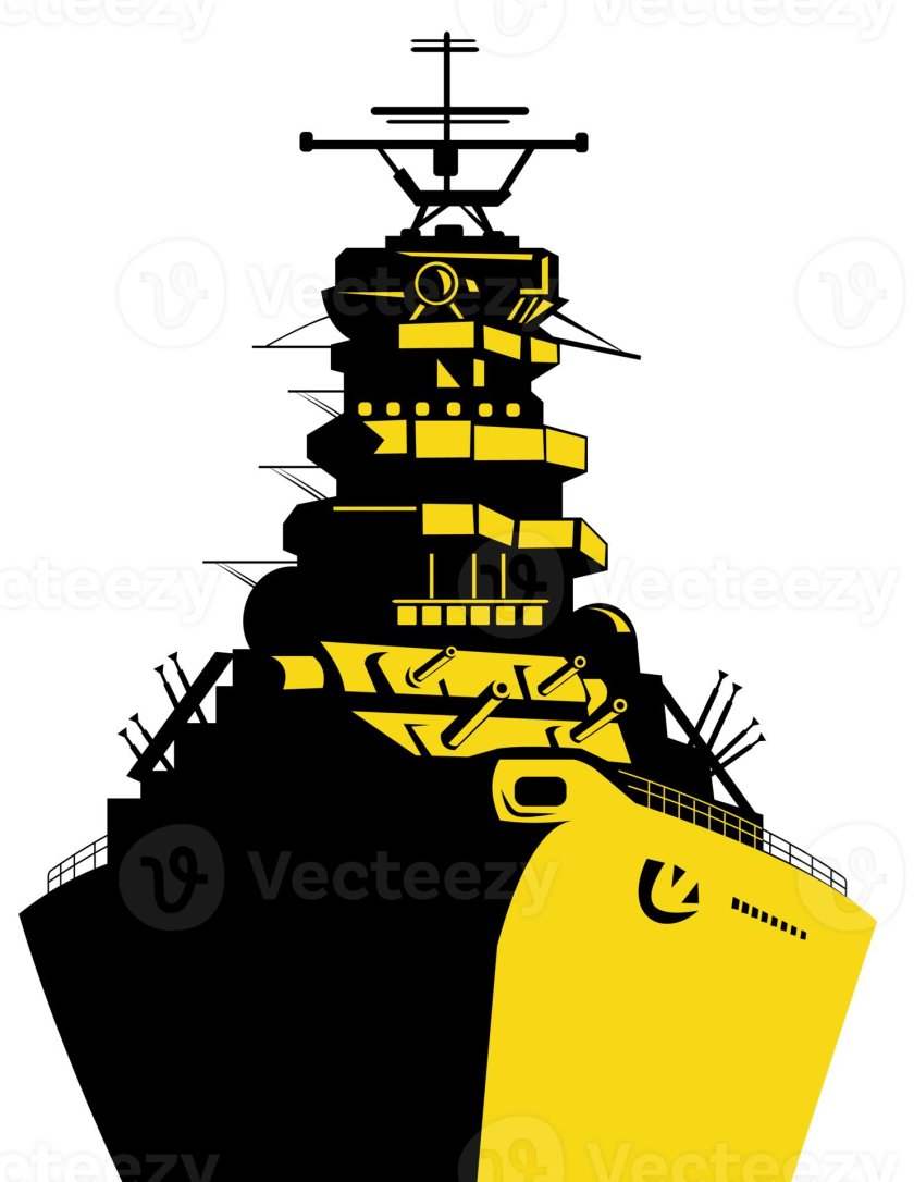 Очертания военного корабля