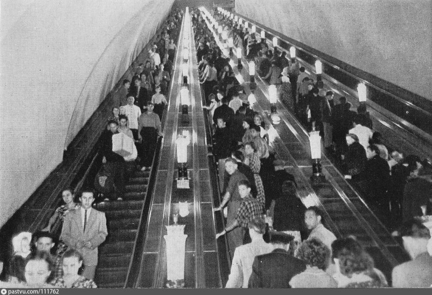 Московский метрополитен 1935 эскалаторы