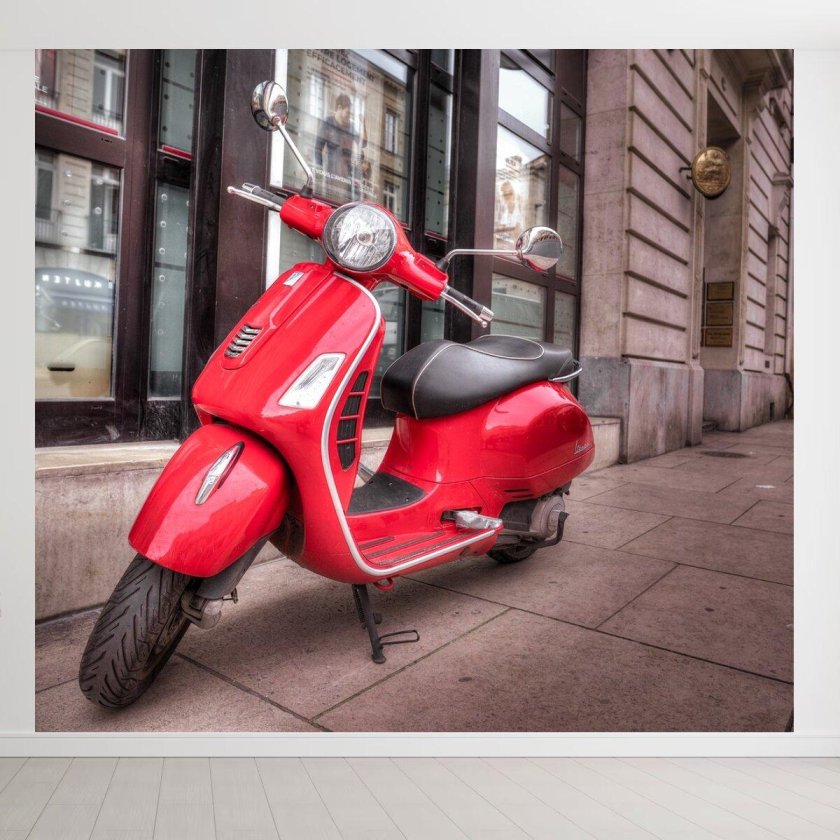 Мопед красный