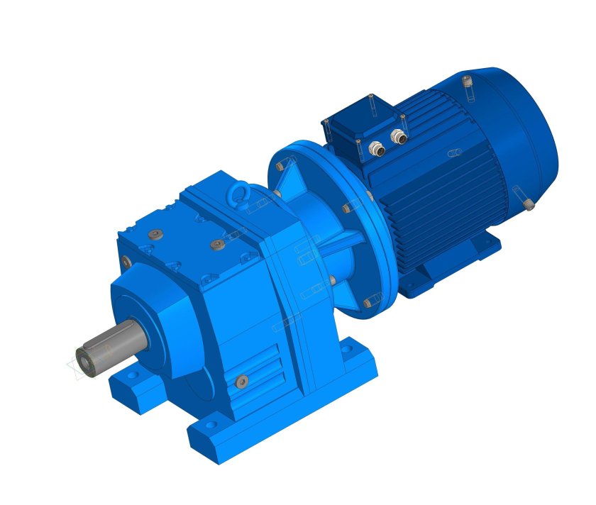 Цилиндрический мотор редуктор