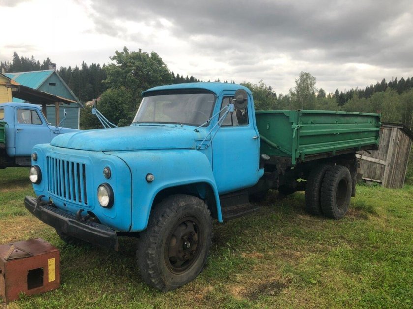 ГАЗ 53 голубой самосвал