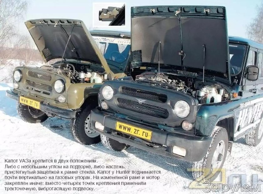 УАЗ 469 открытый капот
