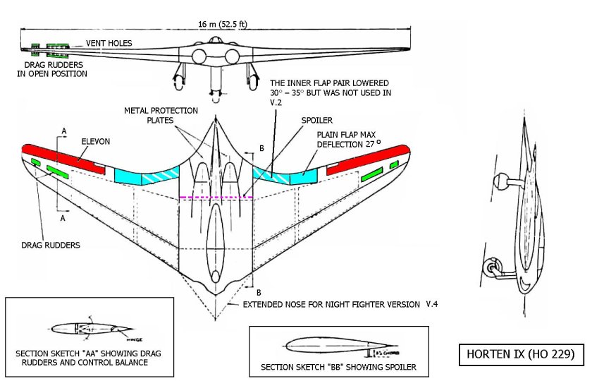 Ho 229 чертежи