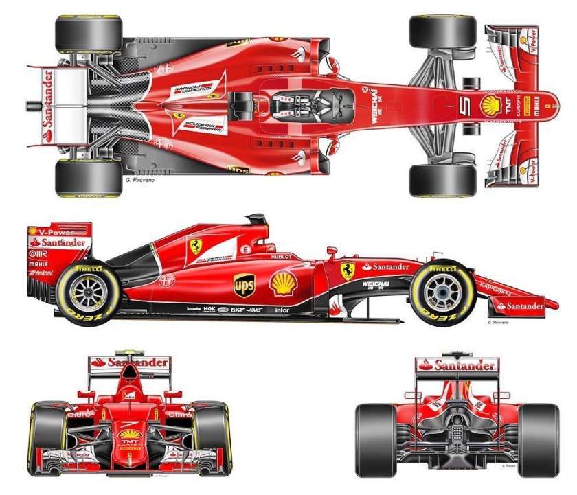 Болид f1 чертеж