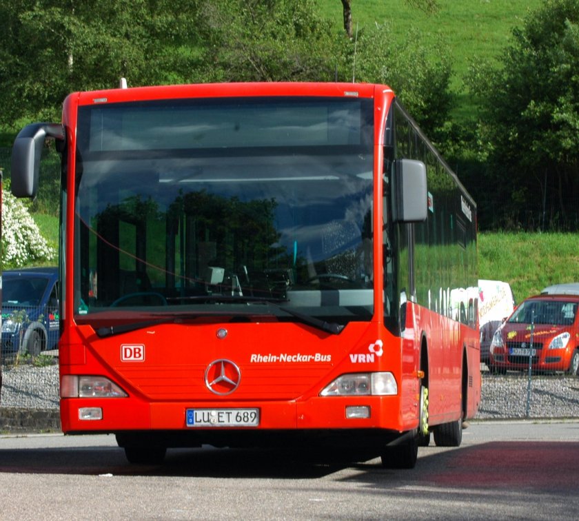 Red Mercedes Bus