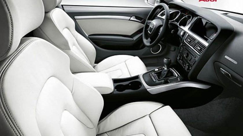 Ауди а5 белая салон