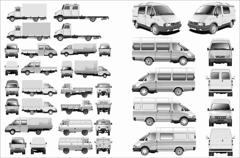 Газель Некст сбоку вектор