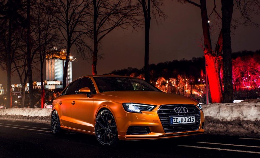 Orange Audi a6