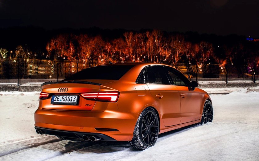 Orange Audi a6