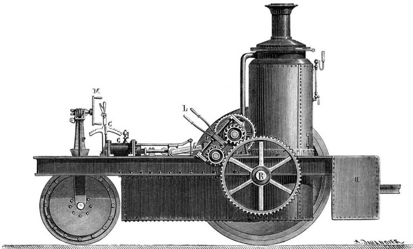 Первый паровой автомобиль 1803