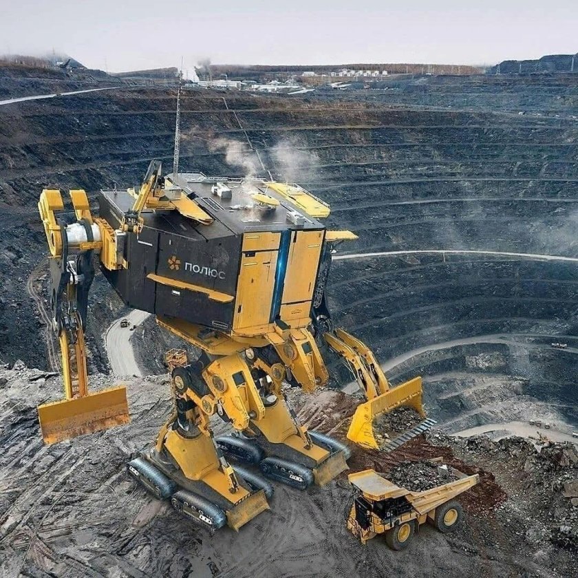 Экскаватор полюс робот
