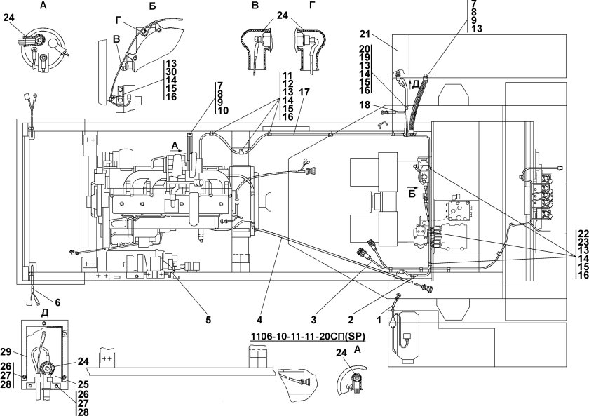 ЧЕТРА т11 схема электрооборудования