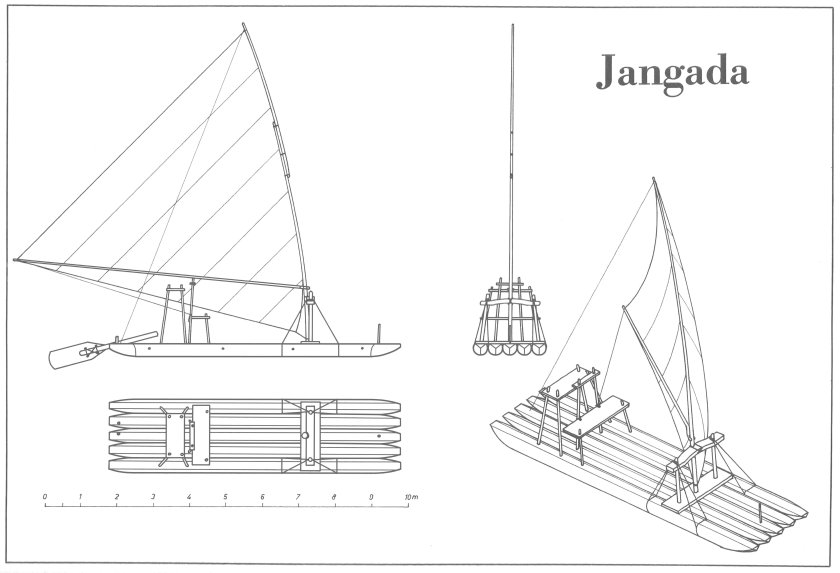 Плот кон Тики чертеж