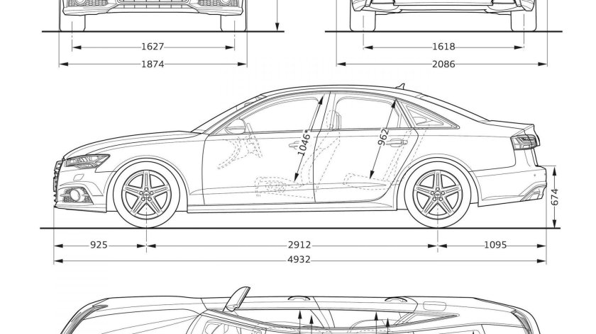 Габариты Ауди а5 2017