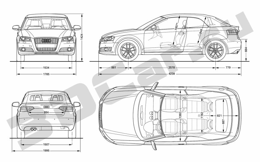Ауди а6 2001 габариты