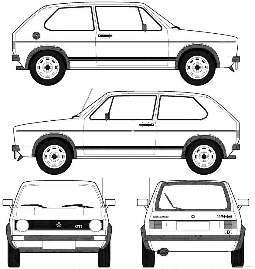 Фольксваген гольф mk2 чертёж